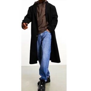 Ralph Lauren Vintage Trench Coat black Men’s Size 42L Wool blend